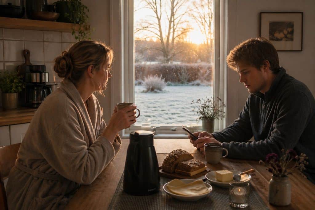 Clara og Laust i køkkenet